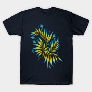 Waikiki Palm - Yellow / Blue T-Shirt